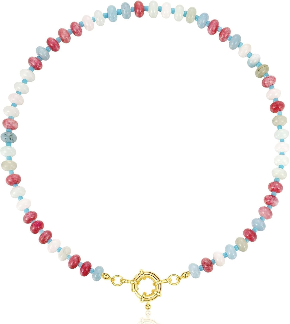 Beaded Gemstone Choker Necklace, view 4 of 10
