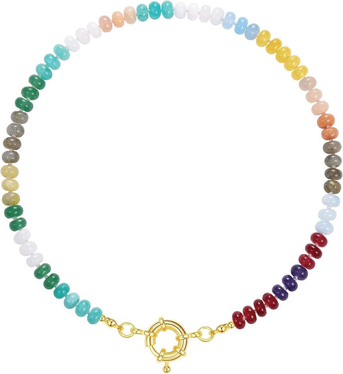 Beaded Gemstone Choker Necklace, view 2 of 10