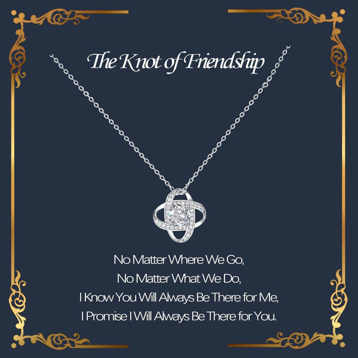 Love Knot Friendship Necklace with Message Card, view 2 of 2