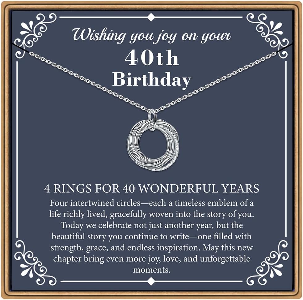 Milestone Birthday Ring Necklace with Message Card, view 2 of 11