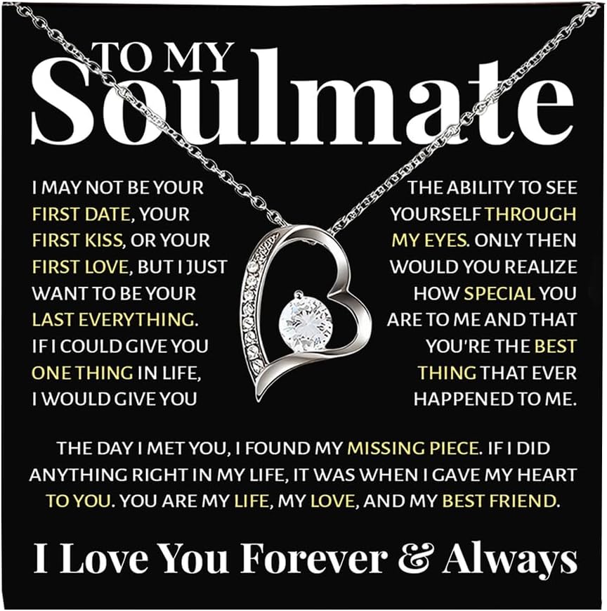 Soulmate Pendant Necklace with Message Card, view 1 of 11