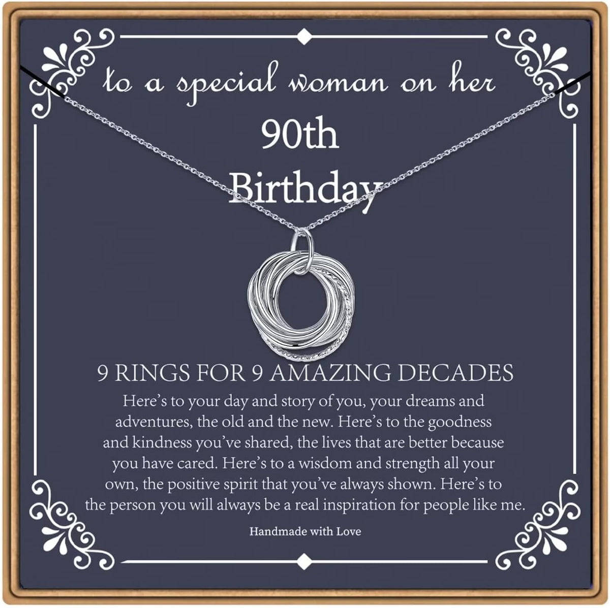 Milestone Birthday Ring Necklace with Message Card, view 8 of 11