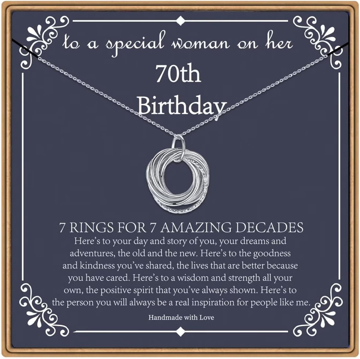 Milestone Birthday Ring Necklace with Message Card, view 7 of 11