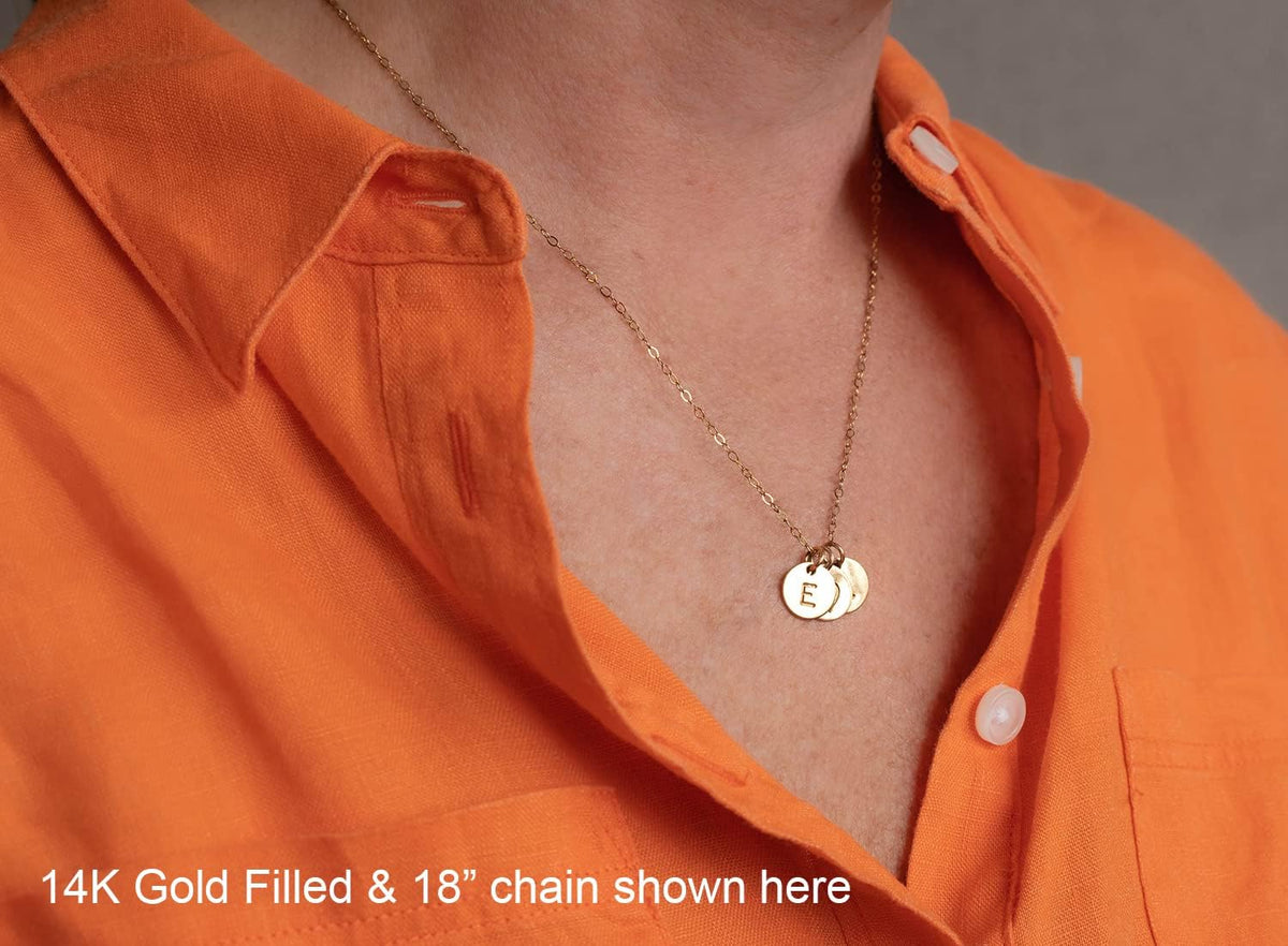 Initial and Birthstone Charm Necklace