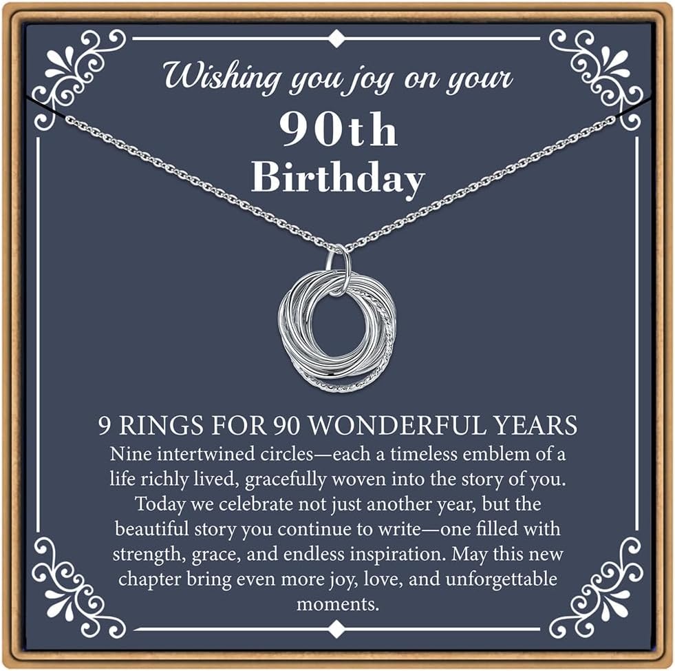 Milestone Birthday Ring Necklace with Message Card, view 6 of 11
