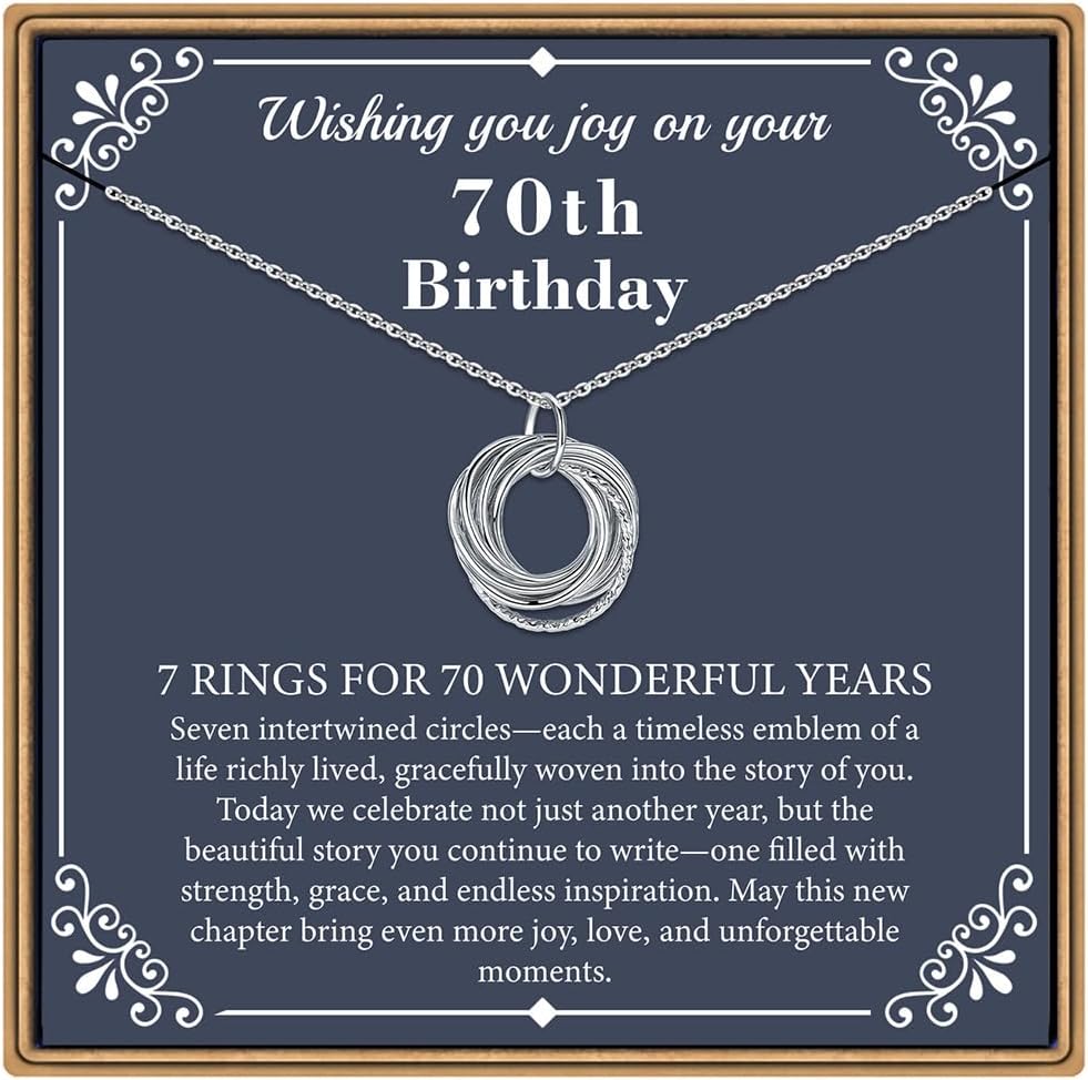 Milestone Birthday Ring Necklace with Message Card, view 5 of 11