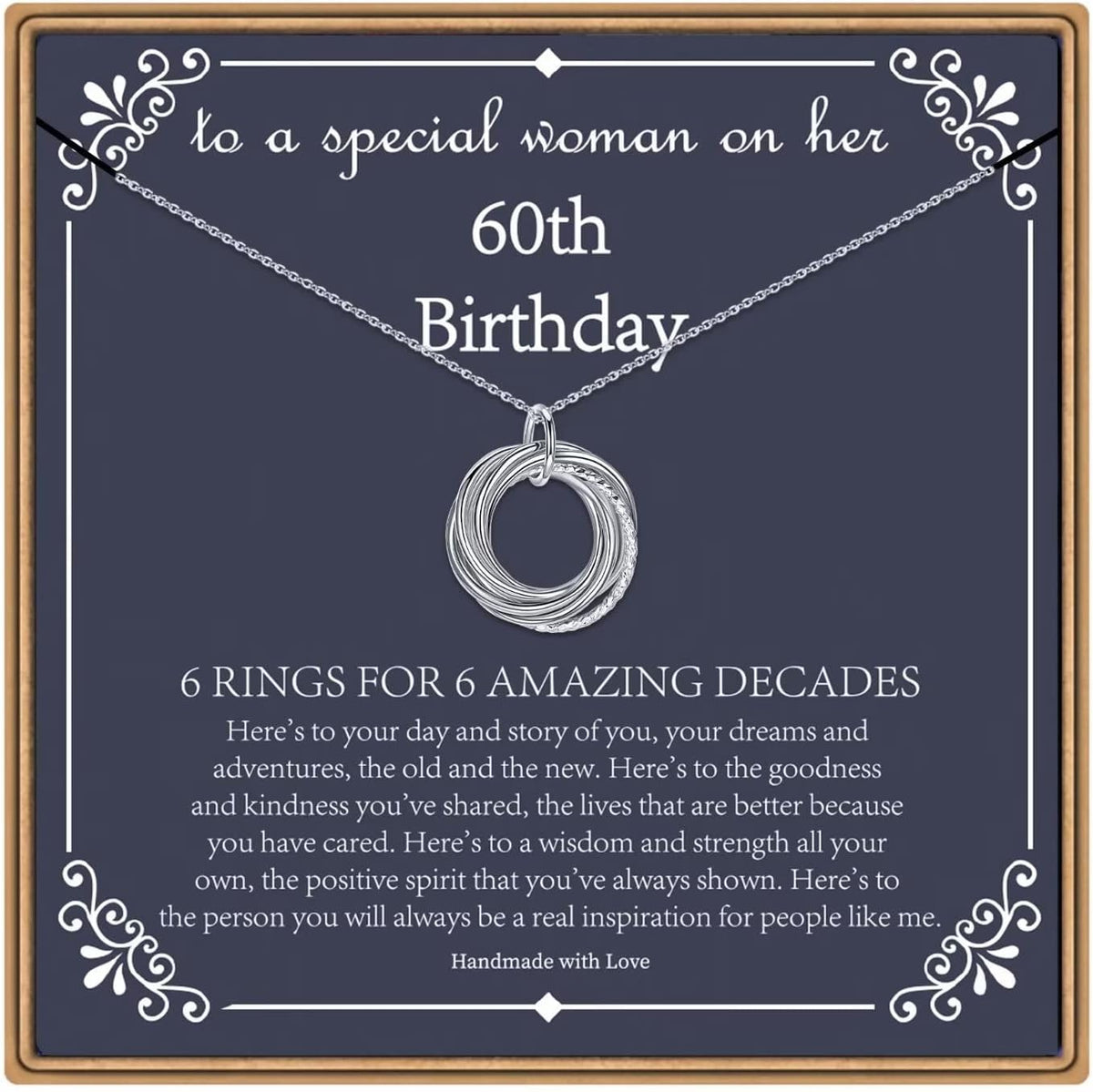 Milestone Birthday Ring Necklace with Message Card, view 1 of 11