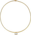 Birthstone Pendant Collar Choker, Gold PVD, view 8 of 11