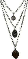 Boho Multi-Layer Beaded Necklace, view 5 of 9