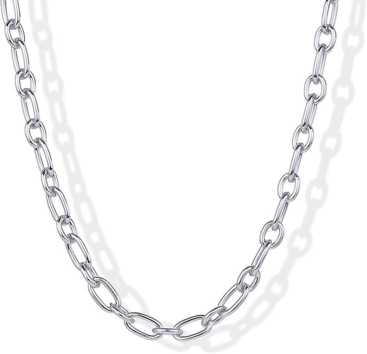 Chunky Link Chain Choker Necklace, Gold Tone, view 3 of 10