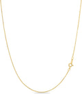 Dainty Box Chain Necklace, 1 mm, shown on a plain white background