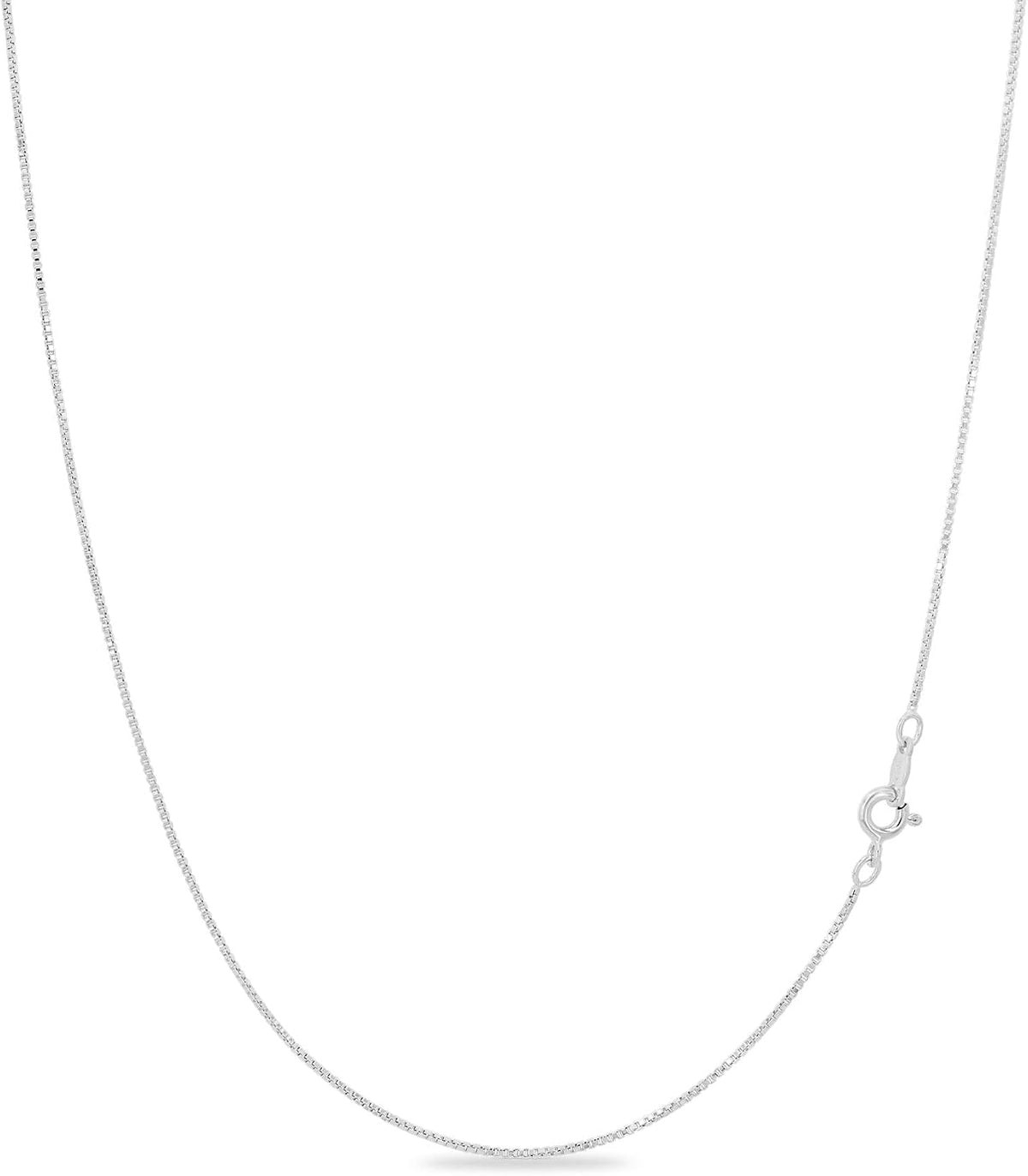 Dainty Box Chain Necklace, 1 mm, view 2 of 9