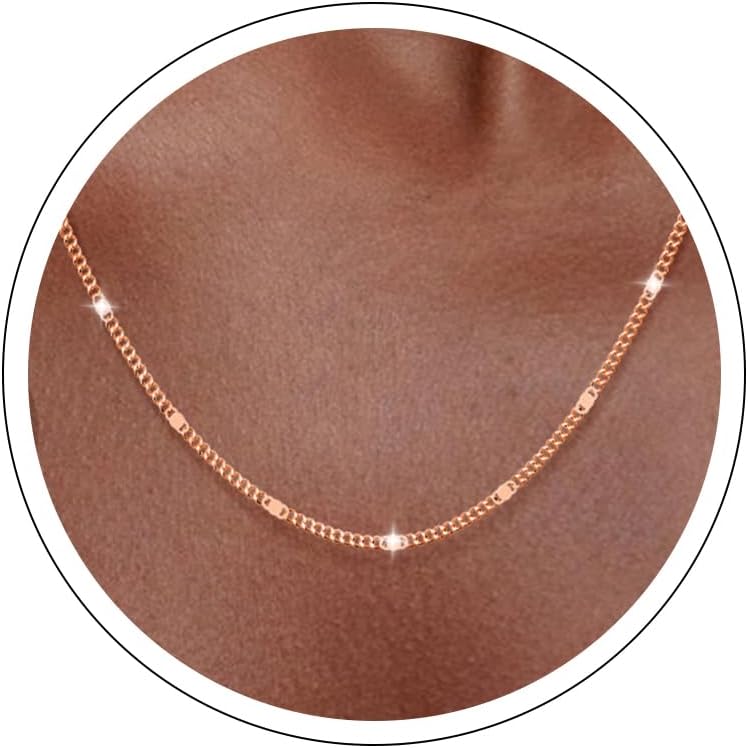 Dainty Cuban Curb Chain Necklace in Sterling Silver, view 2 of 13