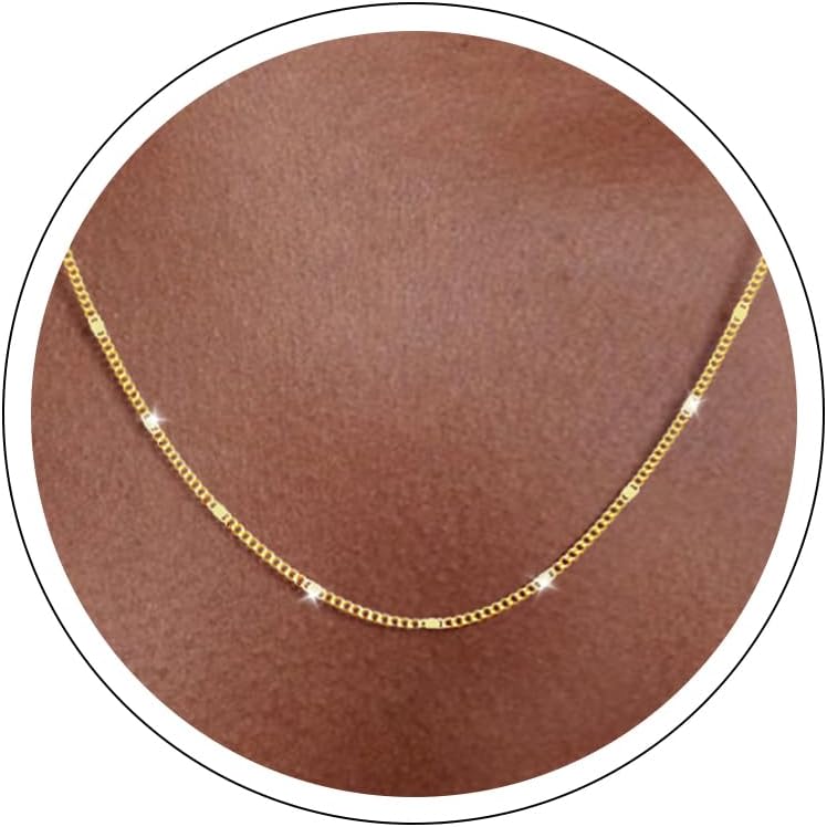 Dainty Cuban Curb Chain Necklace in Sterling Silver, view 4 of 13