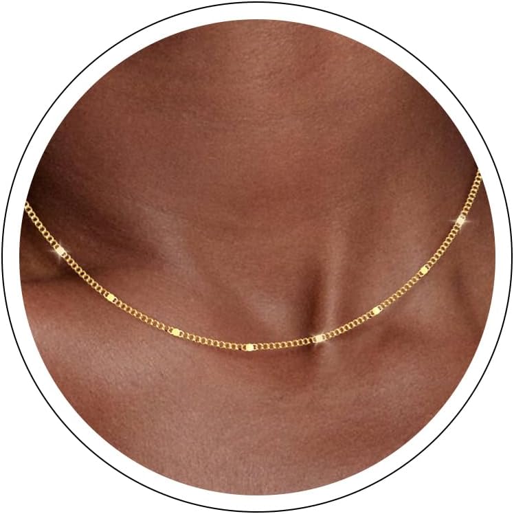 Dainty Cuban Curb Chain Necklace in Sterling Silver, view 5 of 13
