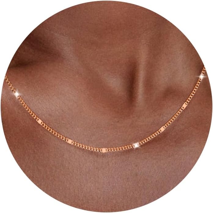 Dainty Cuban Curb Chain Necklace in Sterling Silver, view 8 of 13