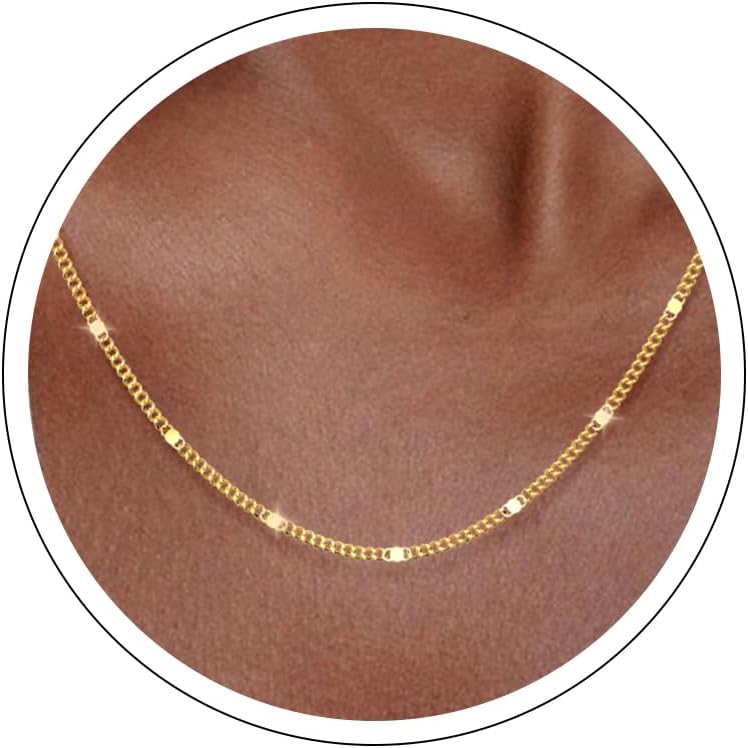 Dainty Cuban Curb Chain Necklace in Sterling Silver, view 10 of 13