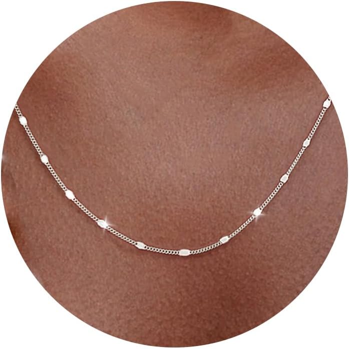 Dainty Cuban Curb Chain Necklace in Sterling Silver, view 11 of 13