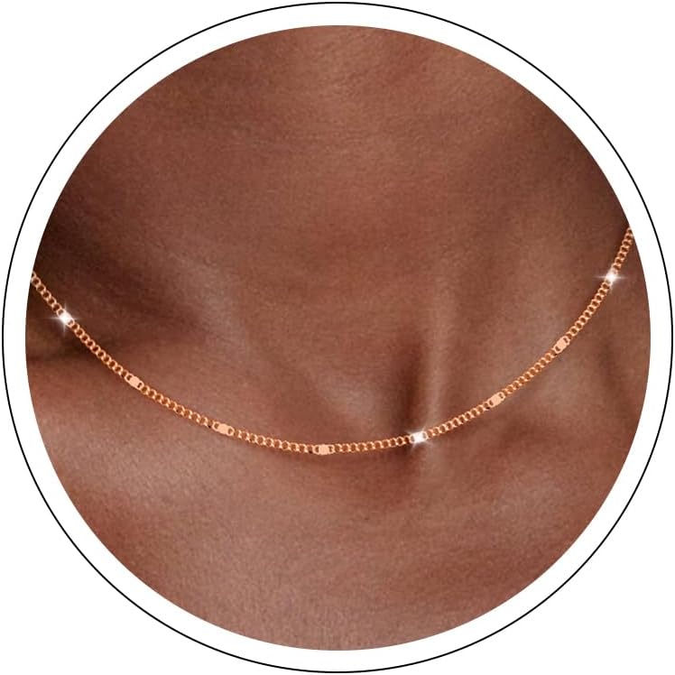 Dainty Cuban Curb Chain Necklace in Sterling Silver, view 12 of 13