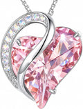 Faceted Crystal Heart Pendant Necklace, view 7 of 9