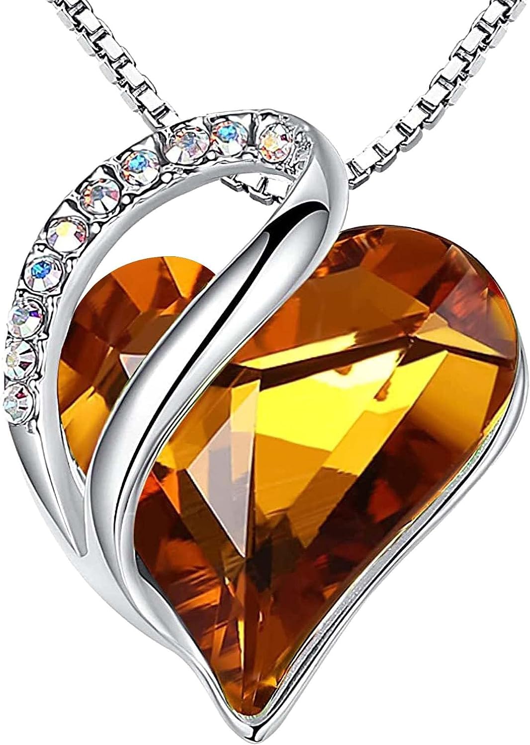 Infinity Love Crystal Heart Pendant Necklace, view 2 of 14