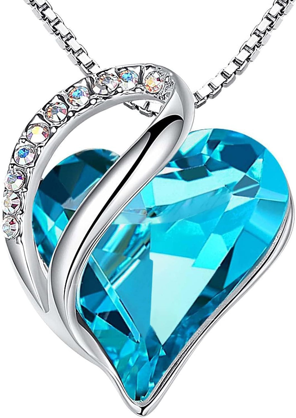 Infinity Love Crystal Heart Pendant Necklace, view 3 of 14
