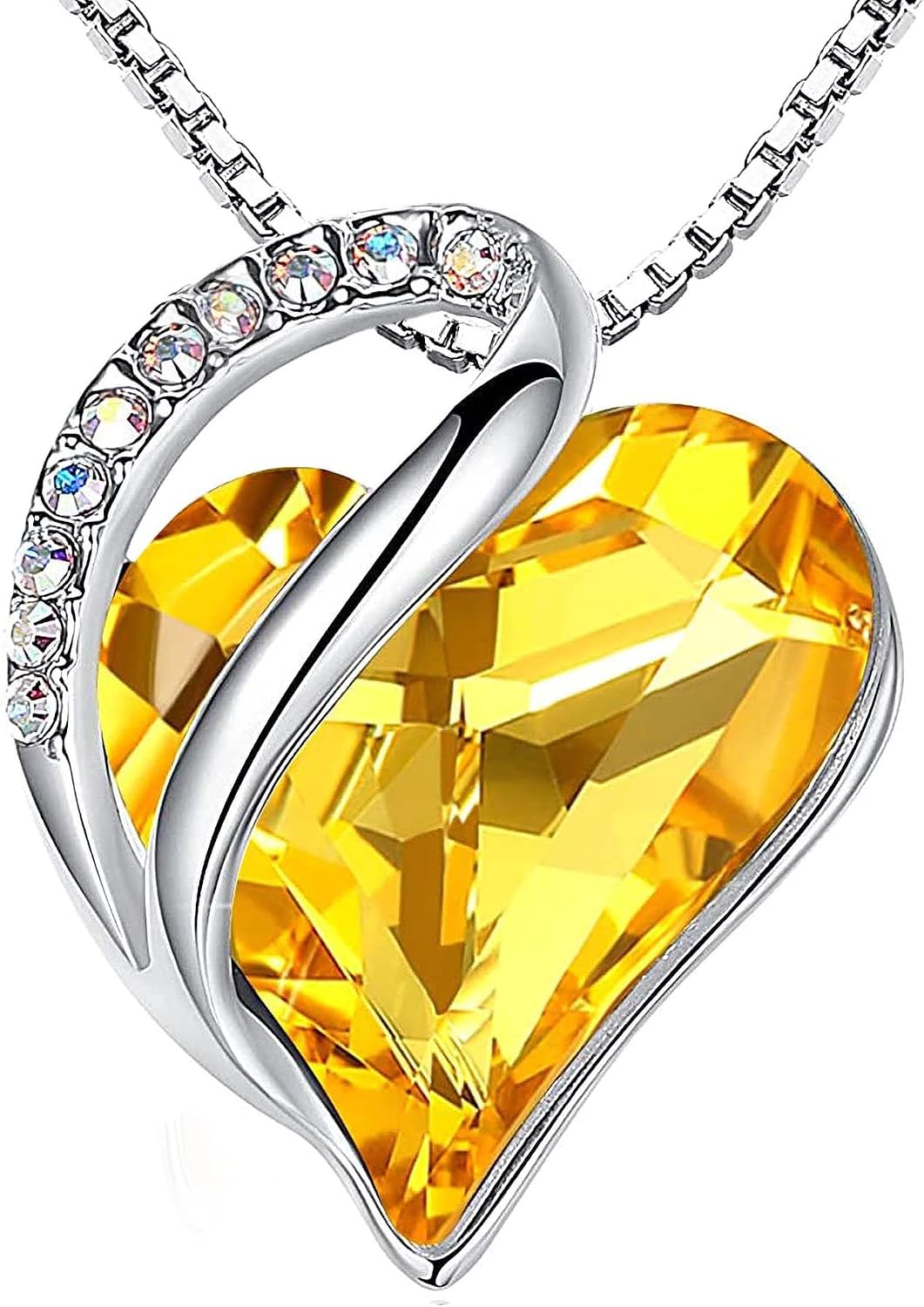 Infinity Love Crystal Heart Pendant Necklace, view 5 of 14