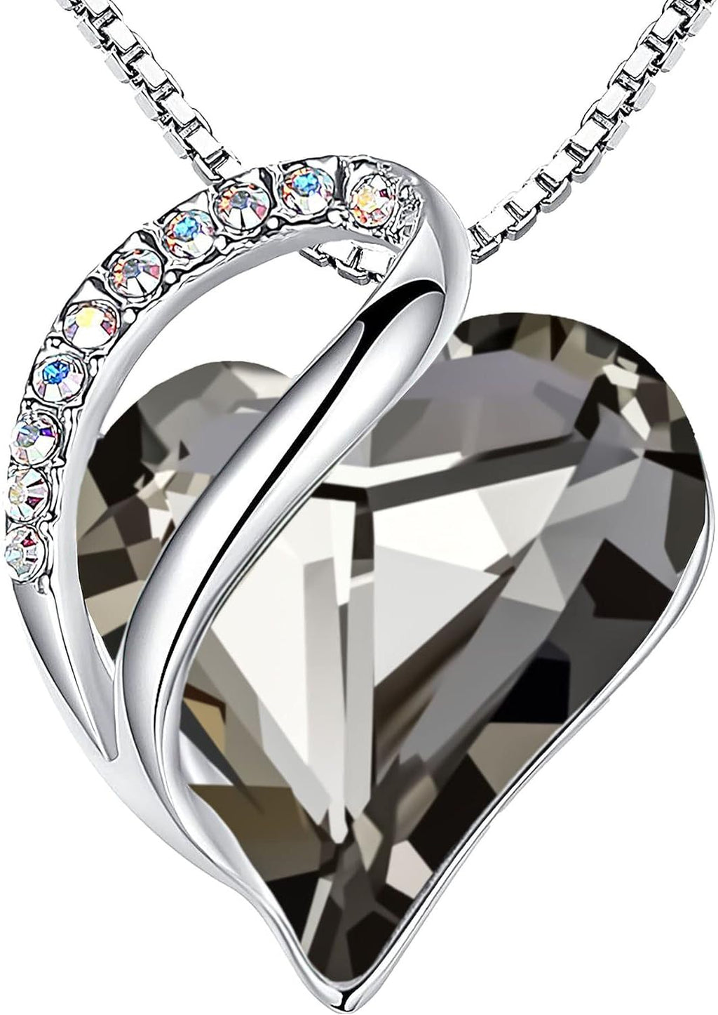 Infinity Love Crystal Heart Pendant Necklace, view 6 of 14