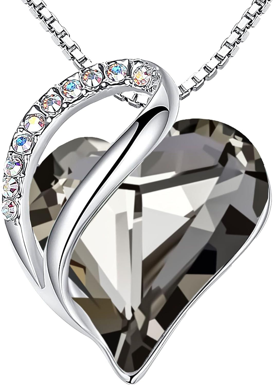 Infinity Love Crystal Heart Pendant Necklace, view 6 of 14
