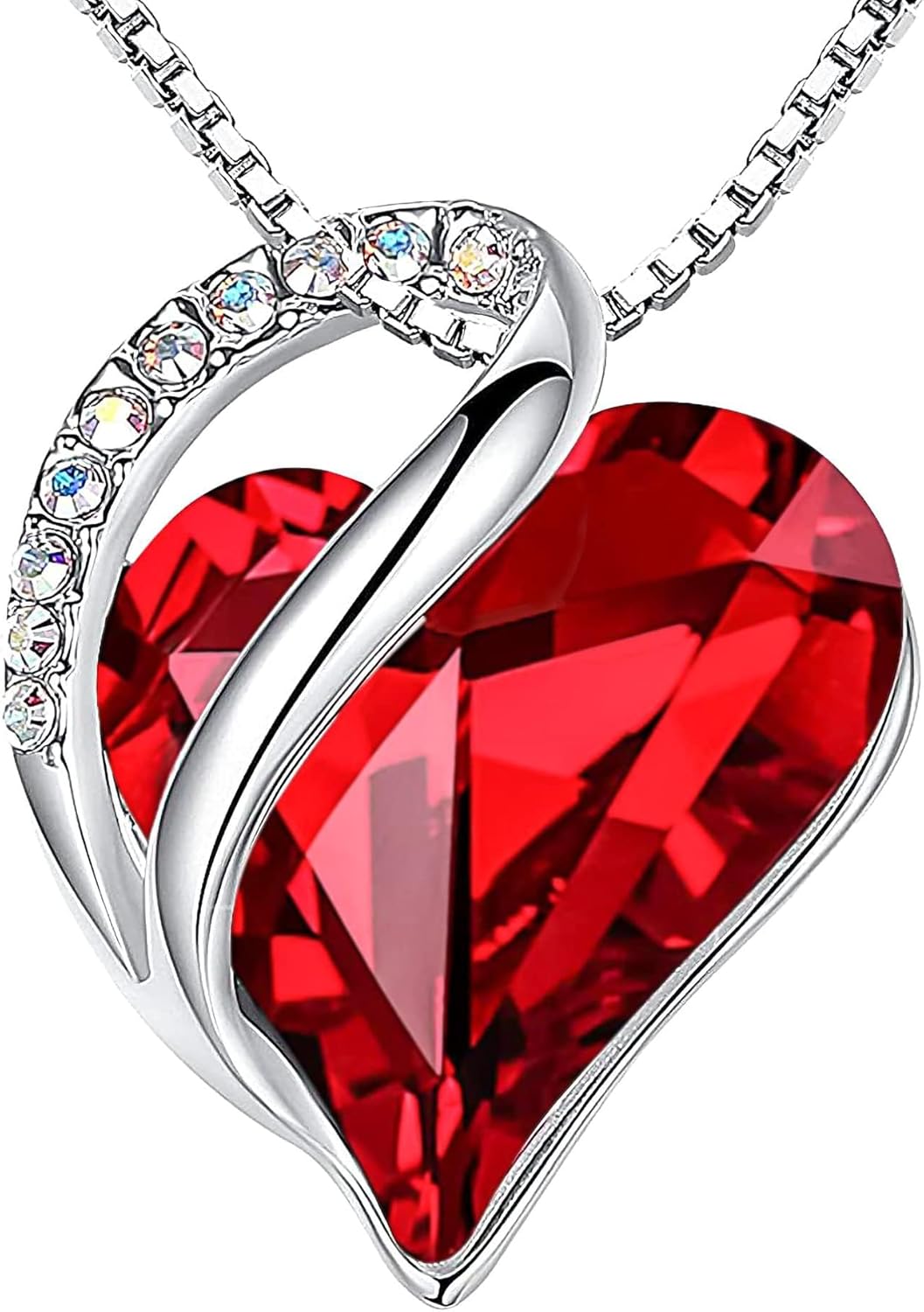 Infinity Love Crystal Heart Pendant Necklace, view 9 of 14