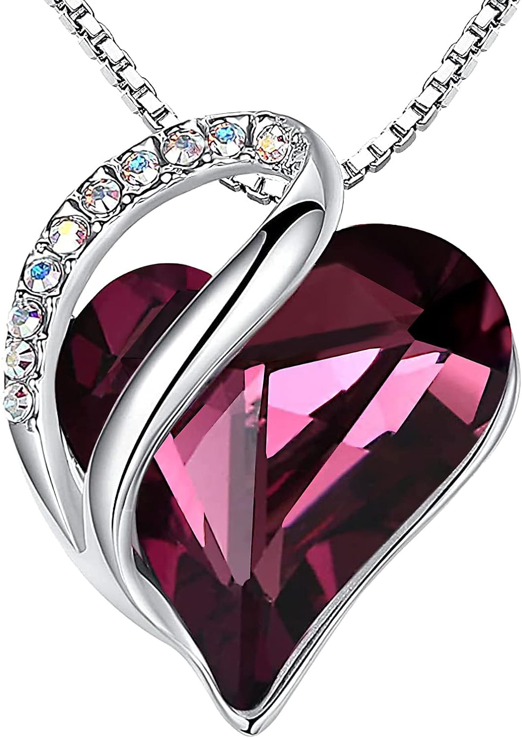 Infinity Love Crystal Heart Pendant Necklace, view 10 of 14