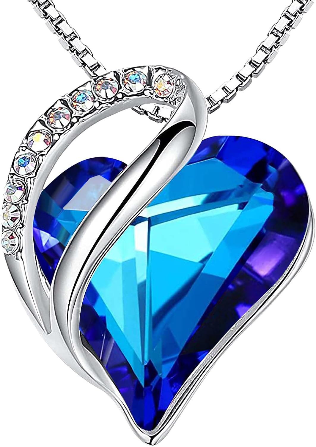 Infinity Love Crystal Heart Pendant Necklace, view 12 of 14