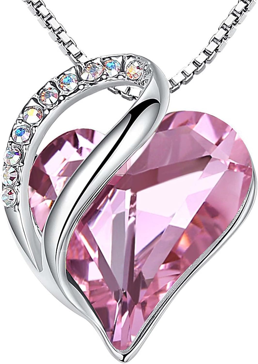 Infinity Love Crystal Heart Pendant Necklace, view 13 of 14