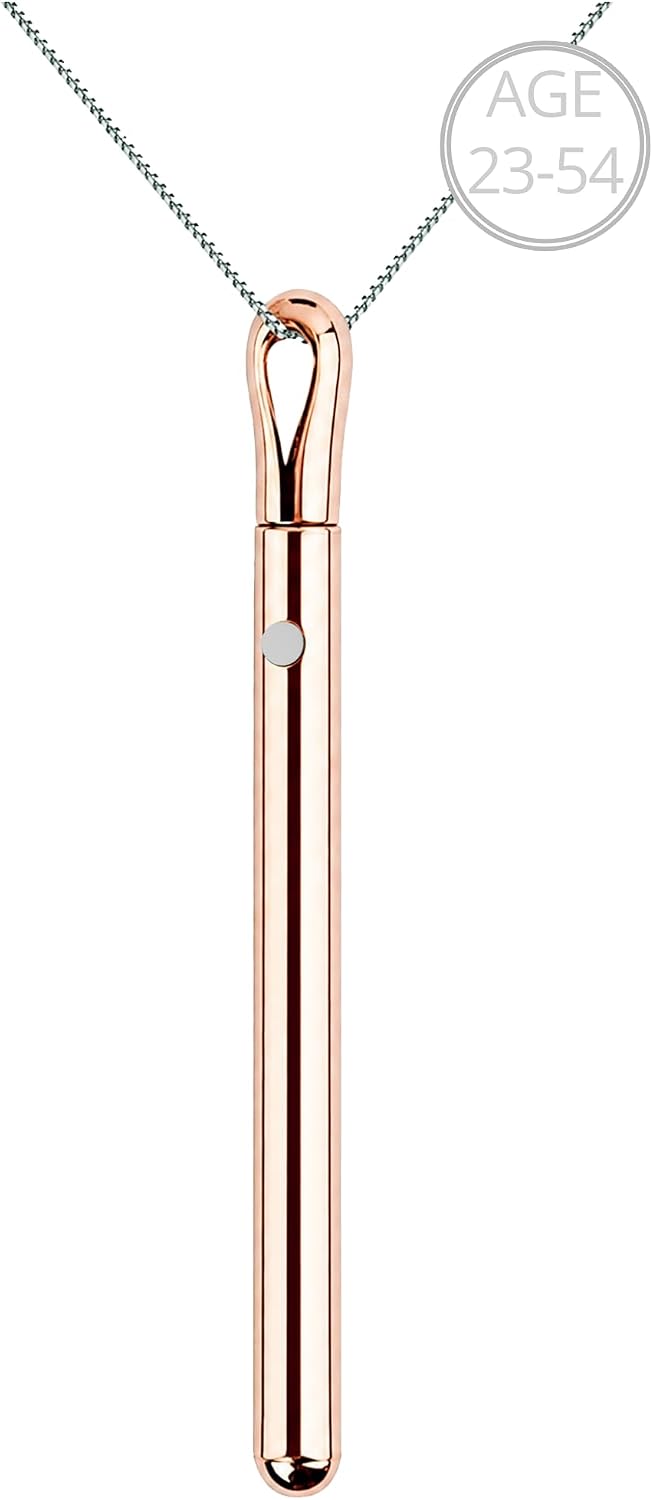 Light-Up Pendant Necklace, Rose Gold Tone, shown on a plain white background