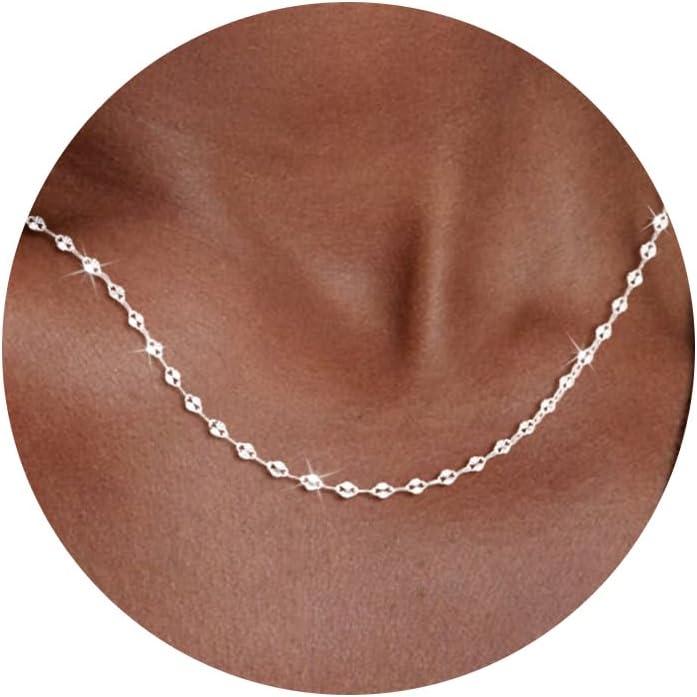 Lip Link Chain Necklace in Sterling Silver, view 6 of 18