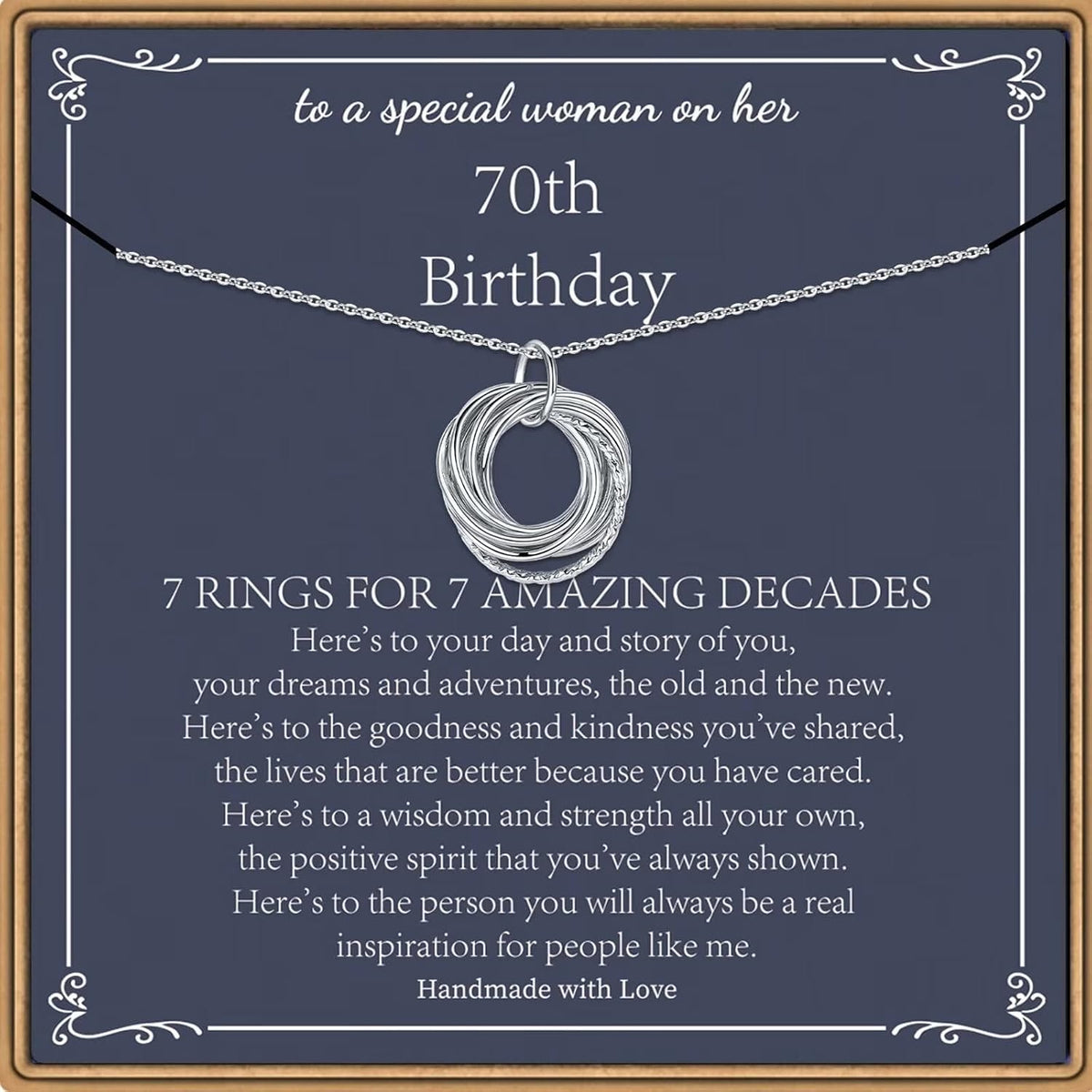 Milestone Birthday Necklace Set with the 40th birthday card, shown on a plain white background