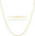 Snake Chain Necklace, Gold-Tone Steel, 0.9 mm, shown on a plain white background