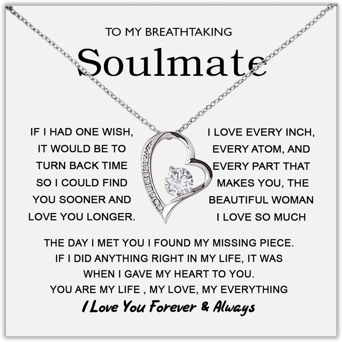 Soulmate Pendant Necklace with Message Card, view 4 of 11
