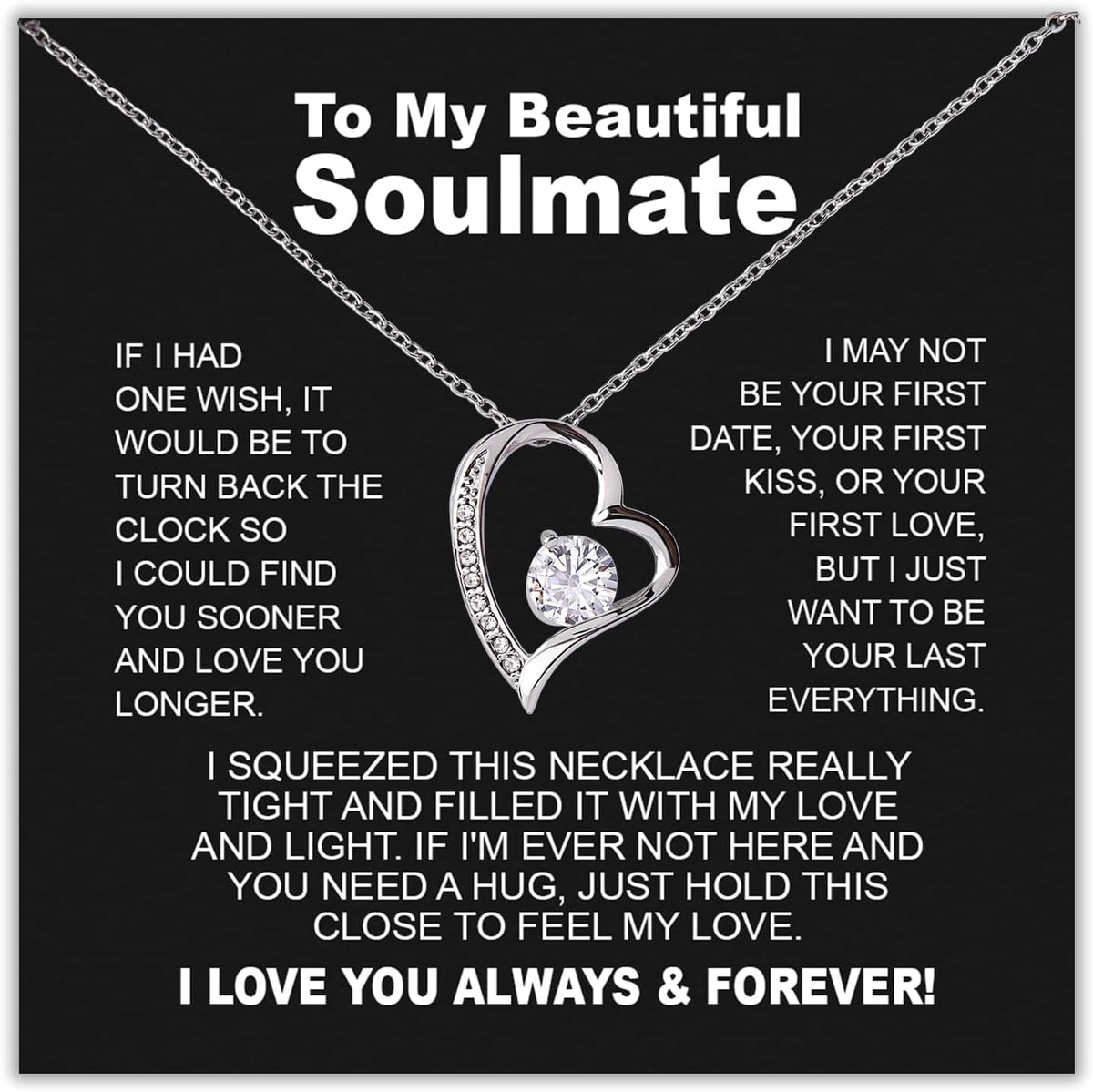 Soulmate Pendant Necklace with Message Card, view 7 of 11