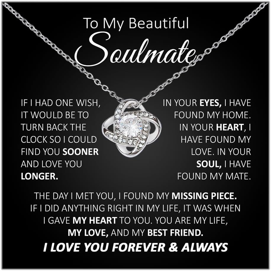 Soulmate Pendant Necklace with Message Card, view 9 of 11