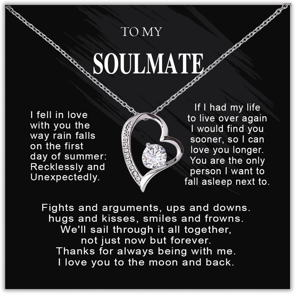 Soulmate Pendant Necklace with Message Card, view 10 of 11