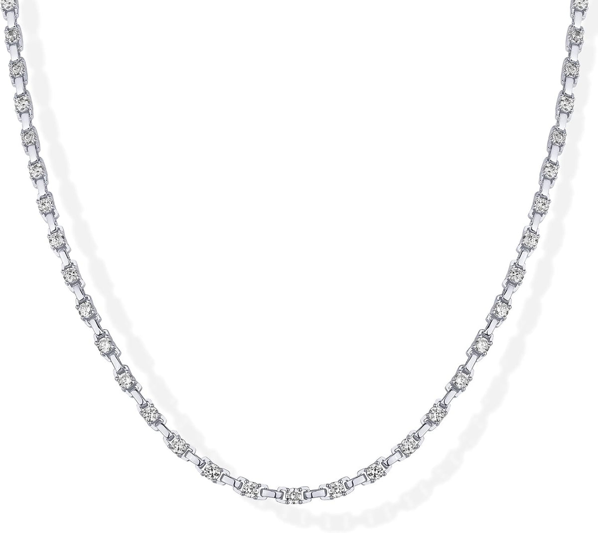 Station Cubic Zirconia Necklace, Gold Tone, view 2 of 2