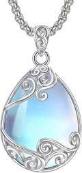 Tree of Life Teardrop Gemstone Pendant Necklace, view 9 of 14